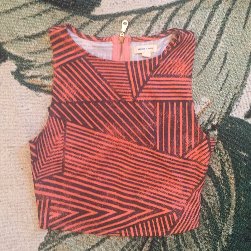 NWOT Urban Zip back Crop Top